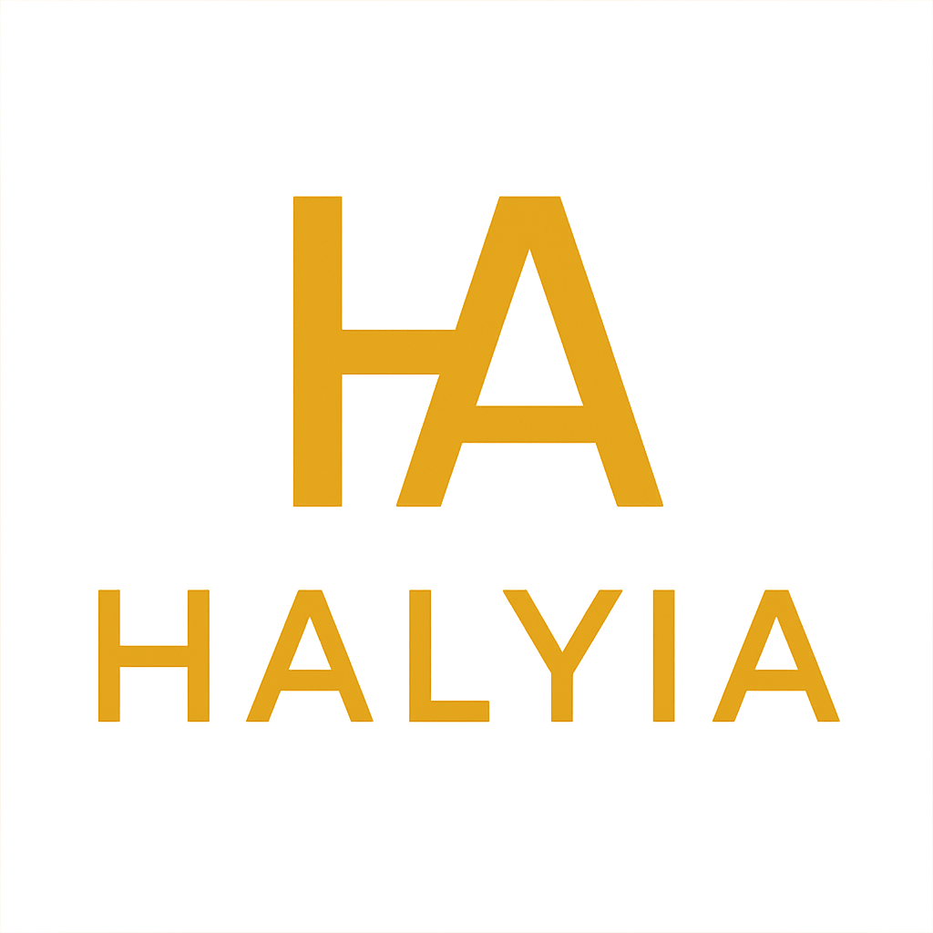 logo minimaliste halyia en or